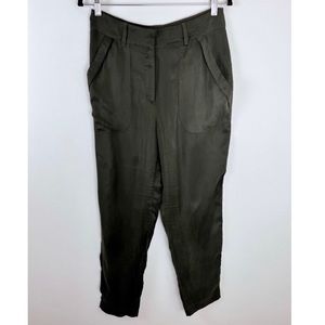 Bebe Womens Cupro Dress Pants Size 6 Small Straight Leg Work Career Trousers